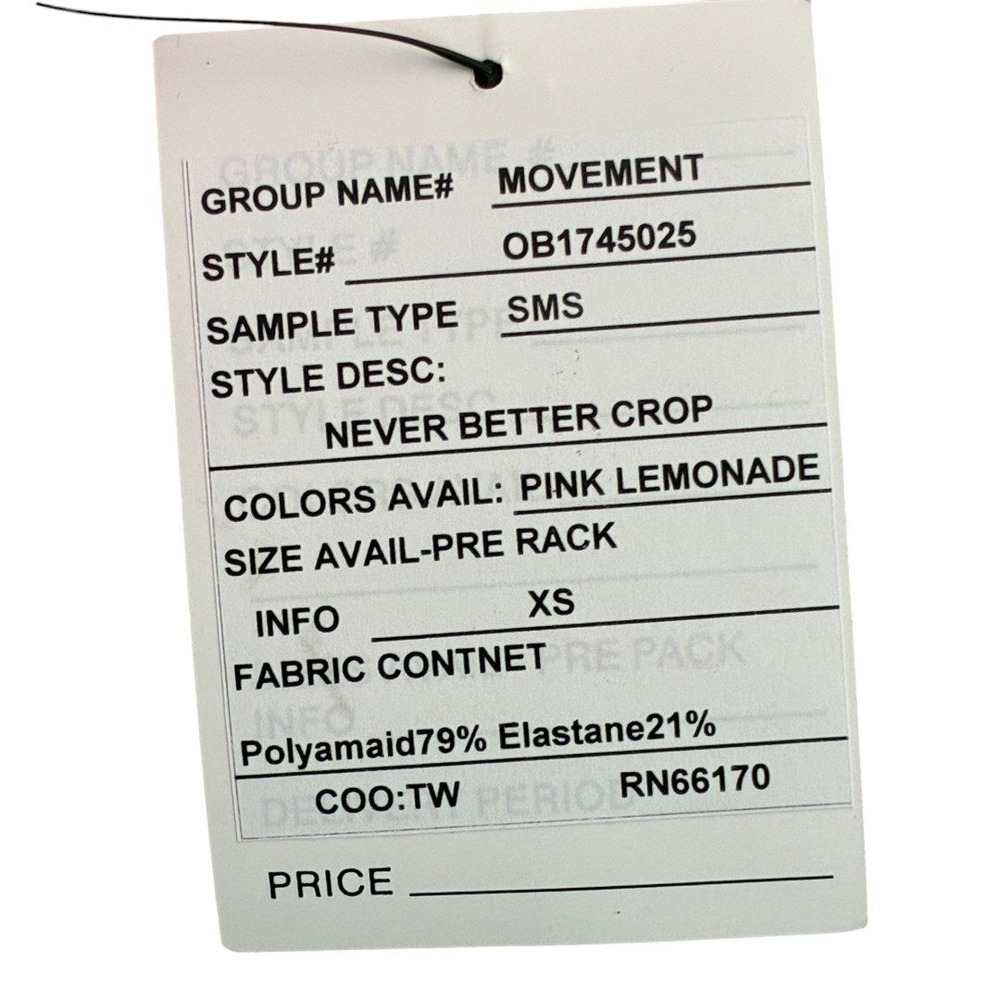 NWT FP Movement Never Better Crop Solid Tank Top Pink Lemonade Size XS - Picture 6 of 6